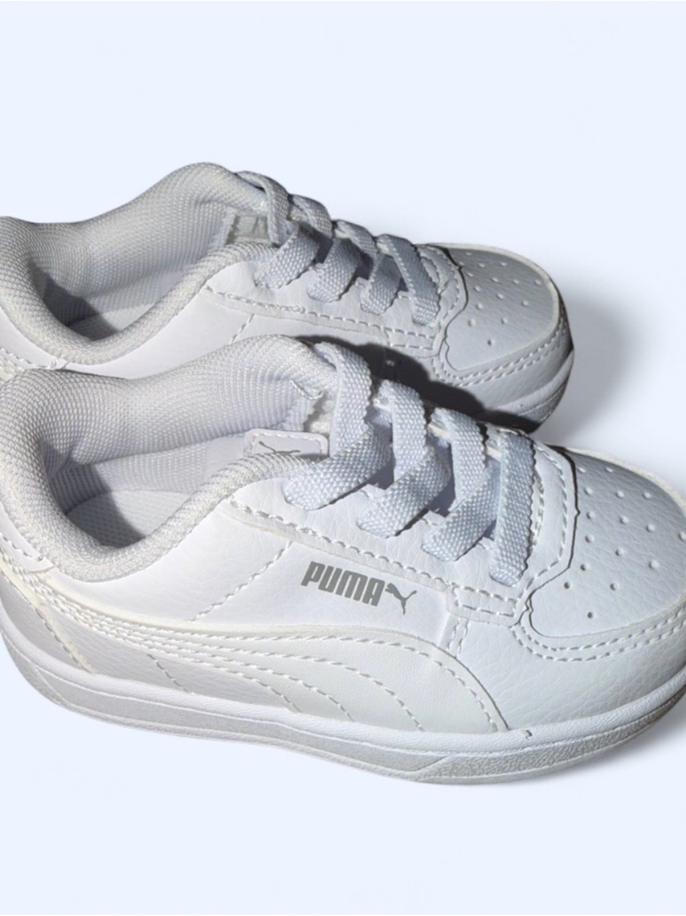 Puma Kids White Low-Top Sneakers